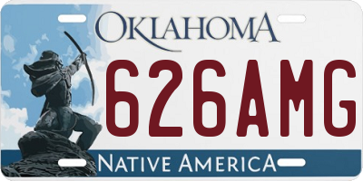 OK license plate 626AMG