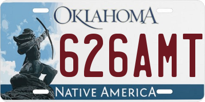 OK license plate 626AMT