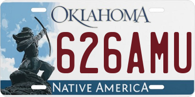 OK license plate 626AMU