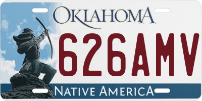 OK license plate 626AMV