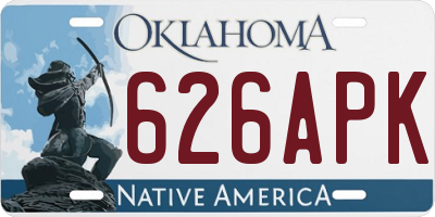 OK license plate 626APK