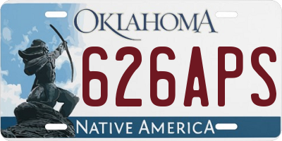 OK license plate 626APS