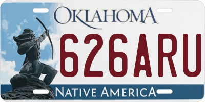 OK license plate 626ARU