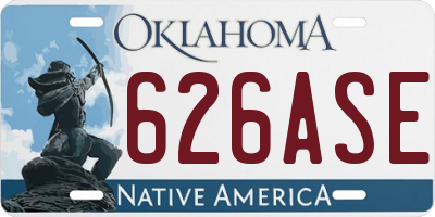 OK license plate 626ASE