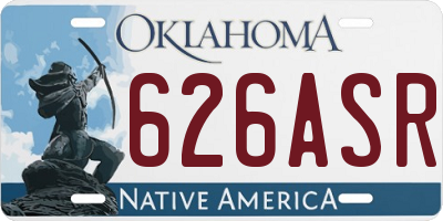 OK license plate 626ASR