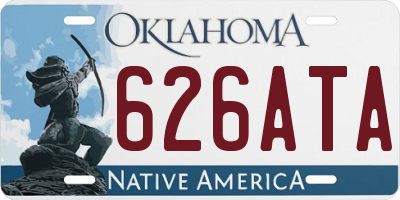 OK license plate 626ATA