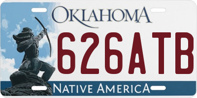 OK license plate 626ATB