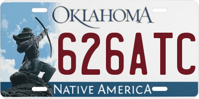 OK license plate 626ATC
