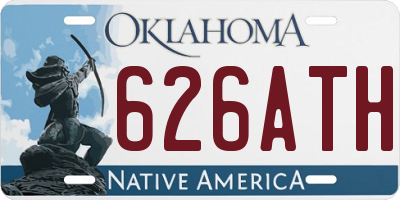 OK license plate 626ATH