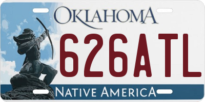 OK license plate 626ATL