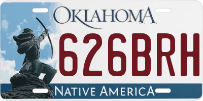 OK license plate 626BRH
