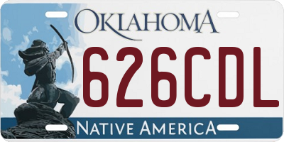 OK license plate 626CDL