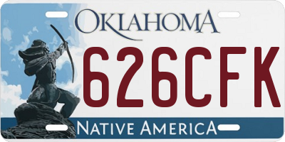 OK license plate 626CFK