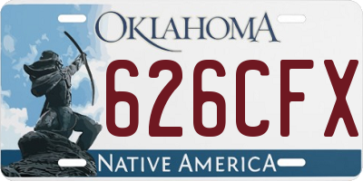 OK license plate 626CFX