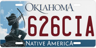 OK license plate 626CIA