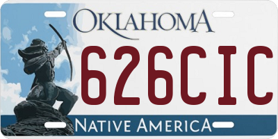 OK license plate 626CIC