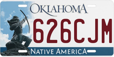 OK license plate 626CJM