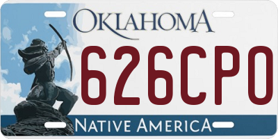 OK license plate 626CPO