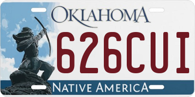 OK license plate 626CUI