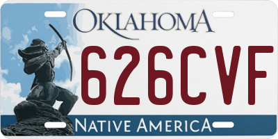 OK license plate 626CVF