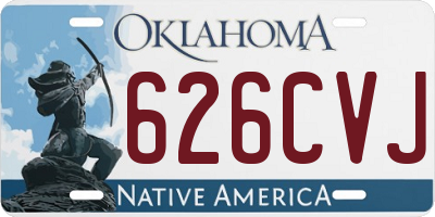 OK license plate 626CVJ