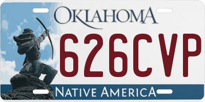 OK license plate 626CVP