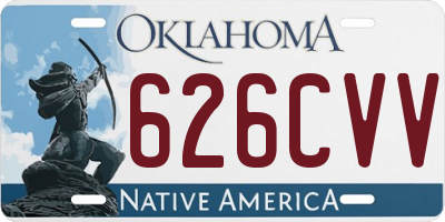 OK license plate 626CVV