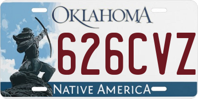 OK license plate 626CVZ