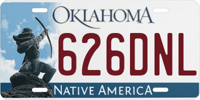 OK license plate 626DNL