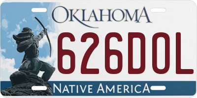 OK license plate 626DOL