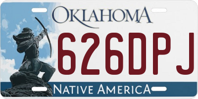 OK license plate 626DPJ