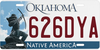 OK license plate 626DYA