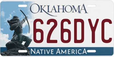 OK license plate 626DYC