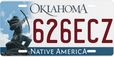 OK license plate 626ECZ