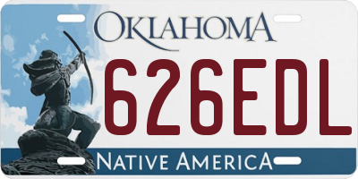 OK license plate 626EDL