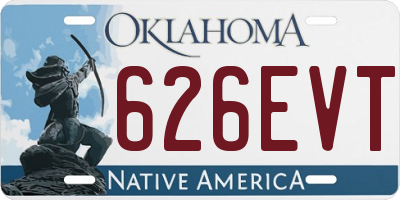 OK license plate 626EVT