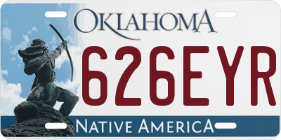 OK license plate 626EYR