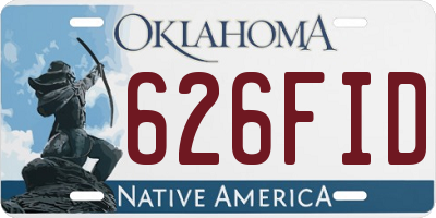 OK license plate 626FID