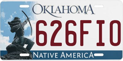 OK license plate 626FIO