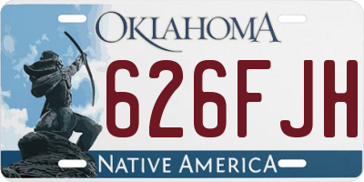 OK license plate 626FJH