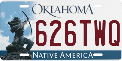 OK license plate 626TWQ