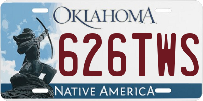 OK license plate 626TWS