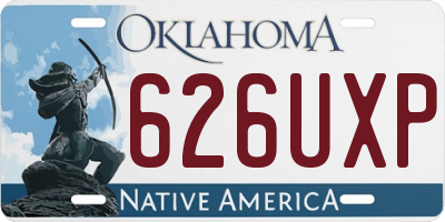 OK license plate 626UXP