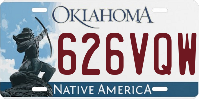 OK license plate 626VQW