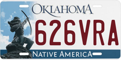 OK license plate 626VRA
