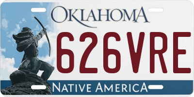 OK license plate 626VRE