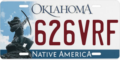 OK license plate 626VRF
