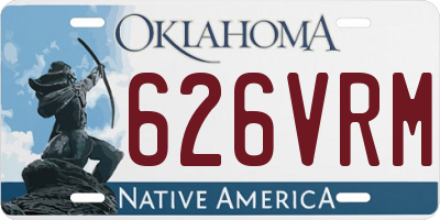 OK license plate 626VRM