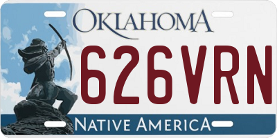 OK license plate 626VRN