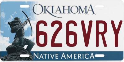 OK license plate 626VRY